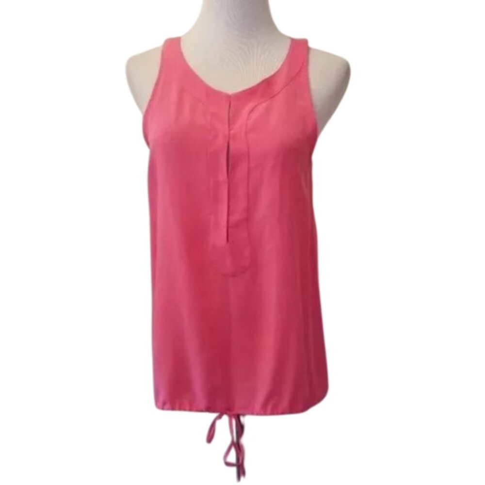 Rory Beca pink 100% silk sleeveless top women's size XS (10)